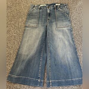 Pilcro and the Letterpress Blue Flare Jeans